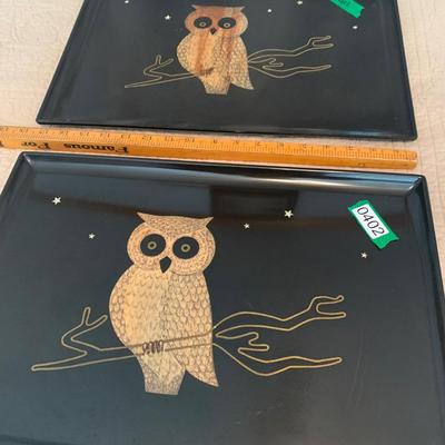 Couroc Trays Lot - Owls