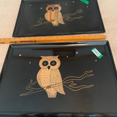 Couroc Trays Lot - Owls