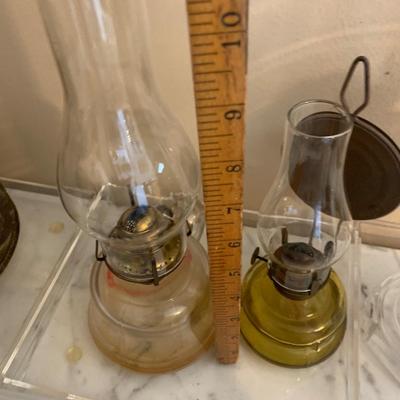 Vintage Oil Lamp Lot w/ Oil Refills