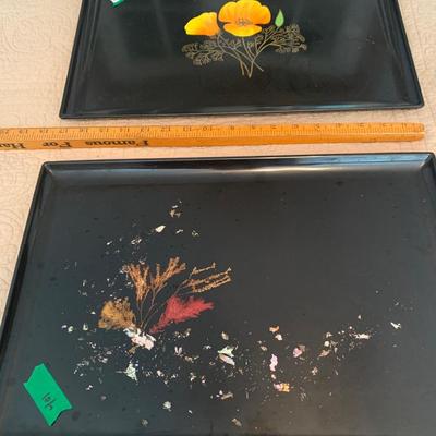 Couroc Tray Lot - Flowers