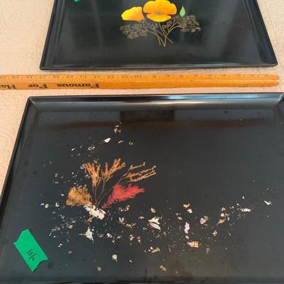 Couroc Tray Lot - Flowers