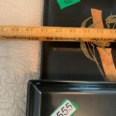THREE Couroc Trays Lot