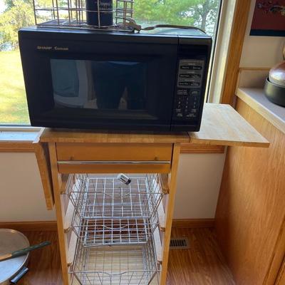 Microwave and cart