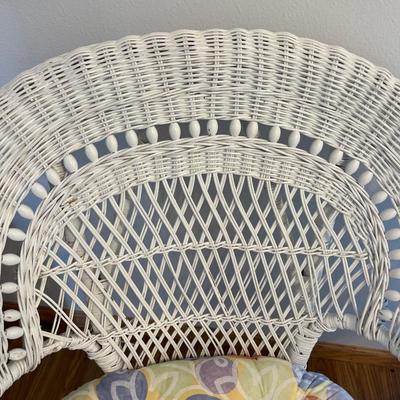 Two vintage wicker chairs