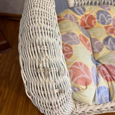 Two vintage wicker chairs