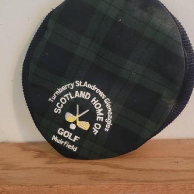 History of golf wall hanging, balls, hat