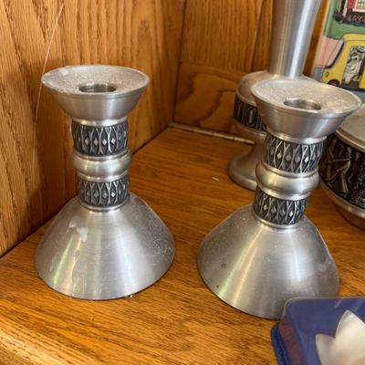 Norway pewter items & books