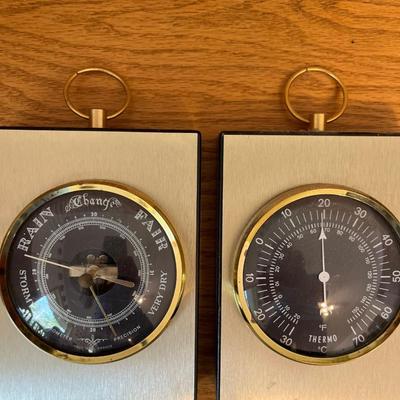 Vintage thermometers/barometers