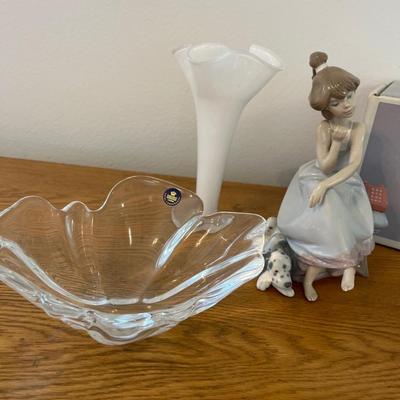 Lladro figurine, Royal Copenhagen & Orrefors