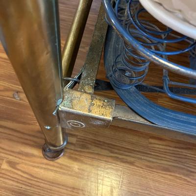 Brass bed with mattress
