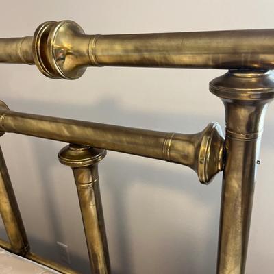 Brass bed with mattress