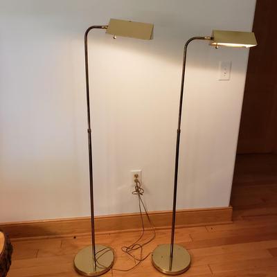 Two Adjustable Brass Floor Lamps (LLR-KD)