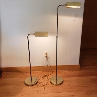 Two Adjustable Brass Floor Lamps (LLR-KD)