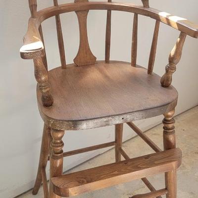 Vintage wood high chair