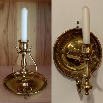 Mystic Seaport Brass Ship Candle Sconces (LLR-KD)