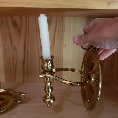 Mystic Seaport Brass Ship Candle Sconces (LLR-KD)