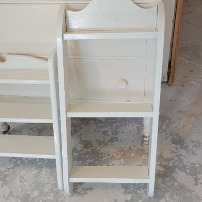 White chest w/2 shelves
