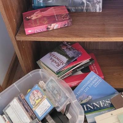 Bookshelf with contents