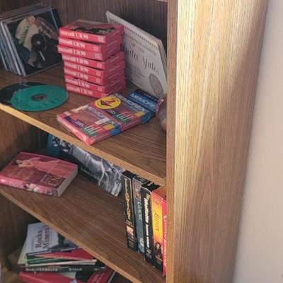 Bookshelf with contents