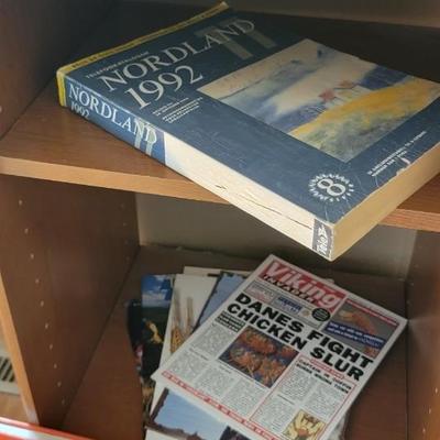 Bookshelf with books