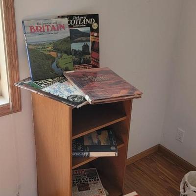 Bookshelf with books