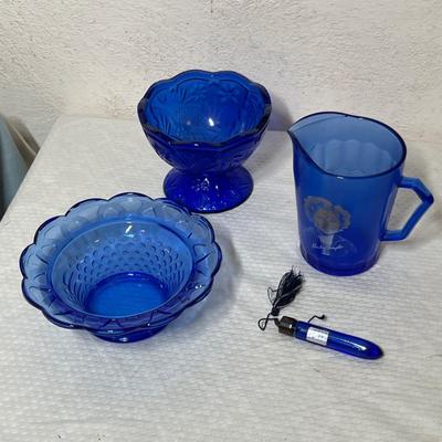 Lot 347 Cobalt Depression Glass