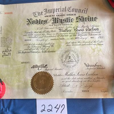 1921 Noble Mystic Shrine