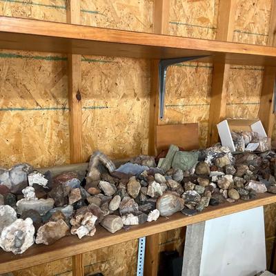 Assorted rocks, geodes, agates & petrified wood