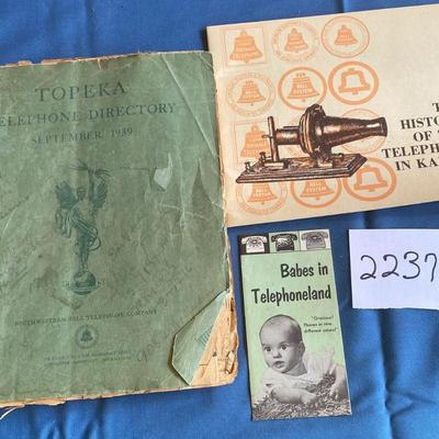 Vintage 1939 Topeka Phone Book