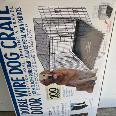 double door wire dog crate NEW