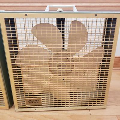 Two Hunter Two-Speed Box Fans (LLR-KD)