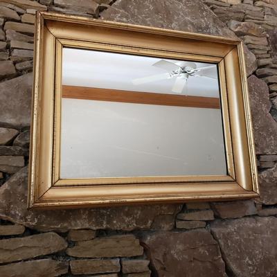 Vintage Gold Wooden Mirror (LLR-KD)
