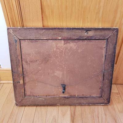 Vintage Gold Wooden Mirror (LLR-KD)
