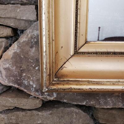 Vintage Gold Wooden Mirror (LLR-KD)