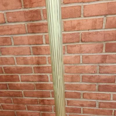 Vintage Metal Torchiere Floor Lamp Thick Ornate Shade w Doves