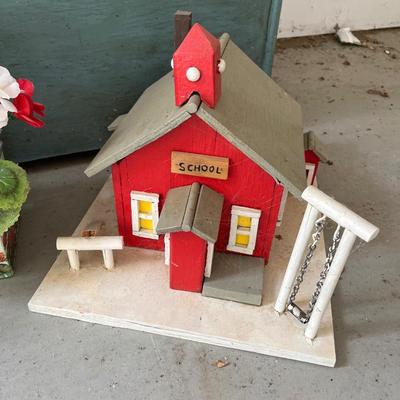 Bird houses and potted decor