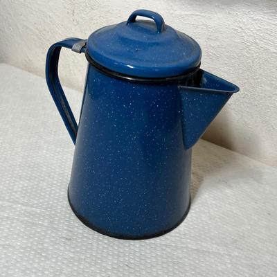 Lot 353 Blue Granite Ware Coffee pot