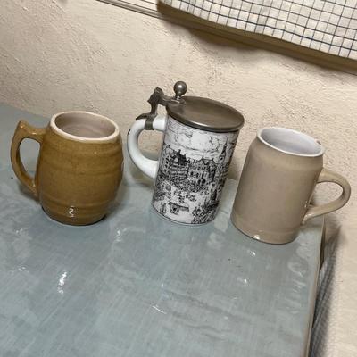 Lot 354 Stone ware mugs