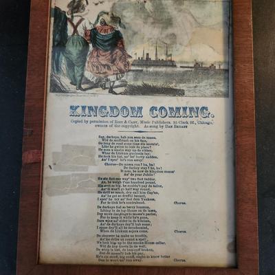 Framed Early Chromolithograph by Magnus