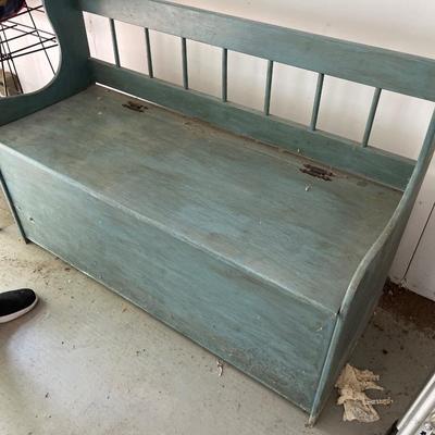 Painted storage bench