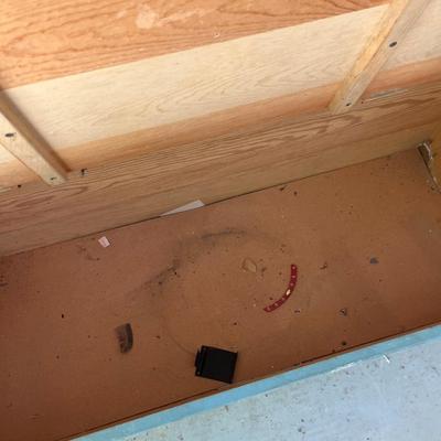 Painted storage bench