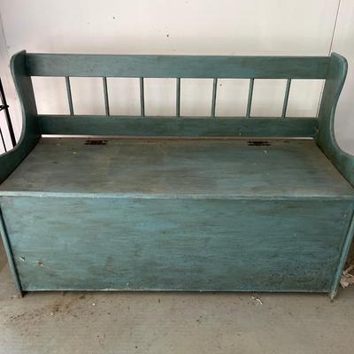 Painted storage bench