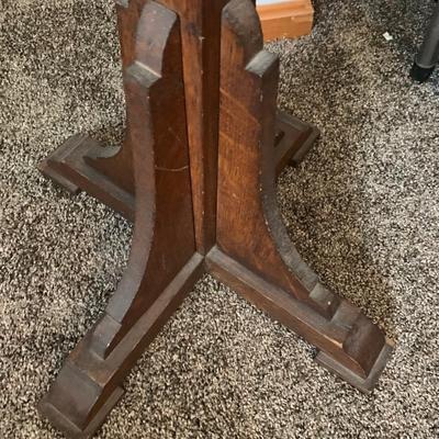Antique Oak Hall Tree