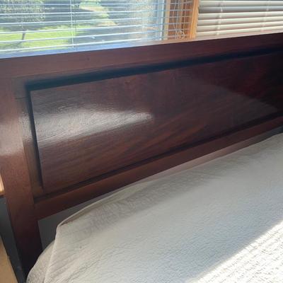 Thick Handmade Wood Headboard w/ Hollywood Metal Frame