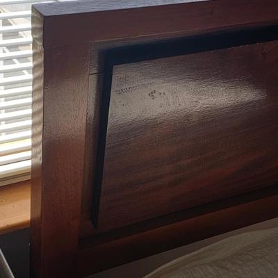 Thick Handmade Wood Headboard w/ Hollywood Metal Frame