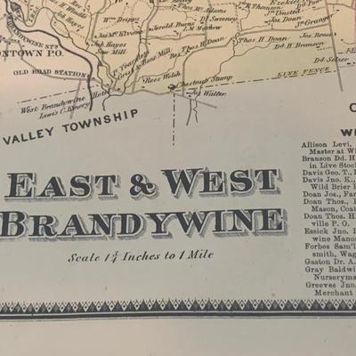 Framed Vintage Map - Brandywine