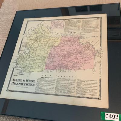 Framed Vintage Map - Brandywine