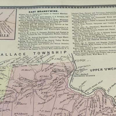 Framed Vintage Map - Brandywine