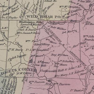 Framed Vintage Map - Brandywine