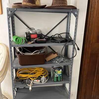 Shelf with misc items